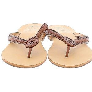 Jack Rodgers Brown Leather Sandals - NWOT